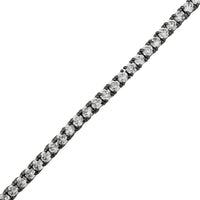 Black Metal Tennis Bracelet (Silver)