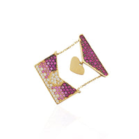 Engravable Hot Pink Purse Handbag Necklace (14K)