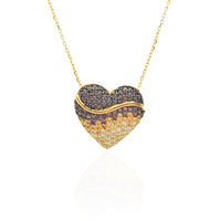 Engravable Parted Heart Necklace (14K)