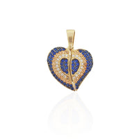 Open Heart CZ Pendant (14K).