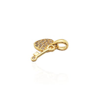 Love Key CZ Pendant (14K).