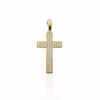 Cross CZ Pendant (10K).