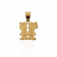 Boy and Girl Pendant (14K).