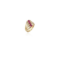 Layered Red Stone Gypsy Ring (14K) Popular Jewelry New York