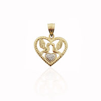 Lovebirds Heart Pendant (14K)