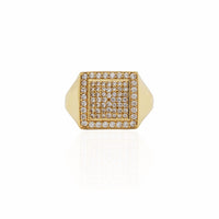 Square CZ Ring (14K).