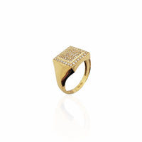 Square CZ Ring (14K).