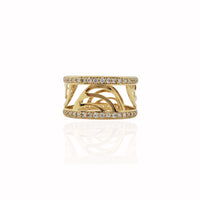 Waves CZ Ring (14K).