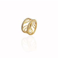 Waves CZ Ring (14K).