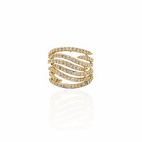 Waves CZ Ring (14K).