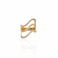Triple High-Tide Cocktail Ring (14K)