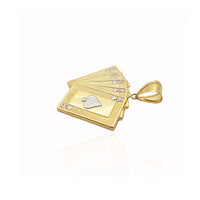 Royal Flush of Spades Pendant (14K)