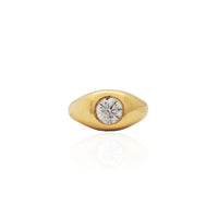 Diamond Solitaire Gypsy Ring (14K)