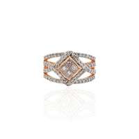 Diamond Windowed Twist Cocktail Ring (10K)