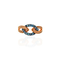 Interlocking Eye Loop Diamond Cocktail Ring (10K)