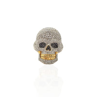 Diamond Skull Head Ring (10K).