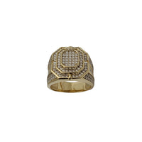 Iced-Out Zirconia Men's Ring (14K)