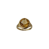 Textured Yellow Zirconia Lady Ring (14K)