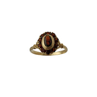 Zirconia Crimson Flower Lady Ring (14K)