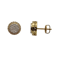 Two-Tone Diamond Stud Earrings (14K)