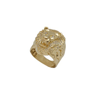 Zirconia Lion Head Ring (14K)