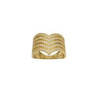 Zirconia Chevron Lady Ring (14K)