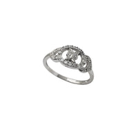 Zirconia Halo Butterfly Lady Ring (14K)