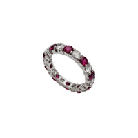 Zirconia White-Red Eternity Ring (14K)