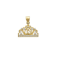 Zirconia Quinceañera Tiara/Crown Pendant (14K)