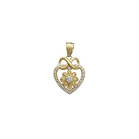Floral Infinity Heart Pendant (14K)