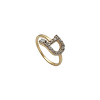 Zirconia Initial Letter "D" Solitaire Ring (14K)