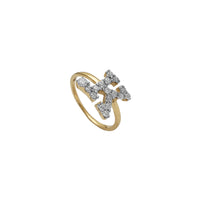 Zirconia Initial Letter "K" Solitaire Ring (14K)