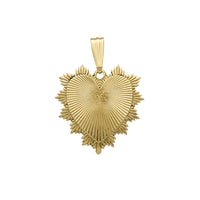 Radiant Textured Heart Pendant (14K)