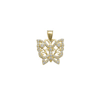 Zirconia Outline Butterfly Pendant (14K)