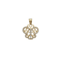 Zirconia Outline Butterfly Pendant (14K)