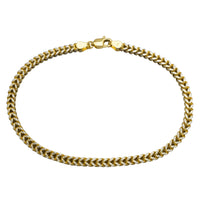 Lightweight Two-Tone Franco Bracelet (14K)