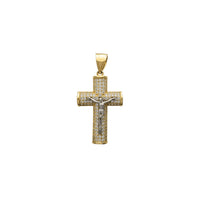 Iced-Out Puffy Crucifix Pendant (14K)