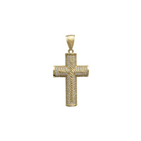 Iced-Out Diamond-Cuts Puffy Cross Pendant (14K) Popular Jewelry New York