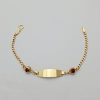 Ladybug Italian Cuban Baby ID Bracelet (14K).