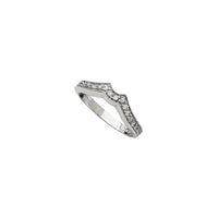 Zirconia Curved Band Ring (Silver)