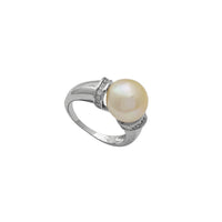 Zirconia & Pearl Ring (Silver)