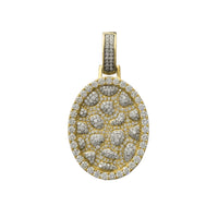 Diamond Nugget Oval Medallion Pendant (14K)