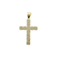 Zirconia Square Cross Pendant (10K)