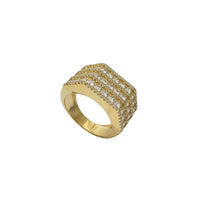 Zirconia Iced-Out Men's Ring (14K)