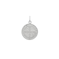 Reversible Saint Benedict Medallion Pendant (Silver)