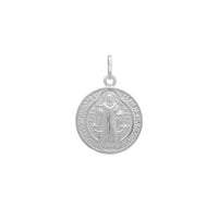 Reversible Saint Benedict Medallion Pendant (Silver)