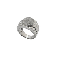 Zirconia Iced-Out Presidential Ring (Silver)