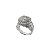 Zirconia Iced-Out Cluster Presidential Ring (Silver)