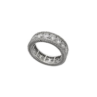 Zirconia Cluster Band Ring (Silver)