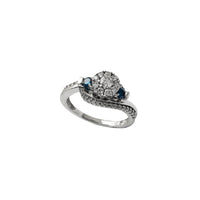 Diamond Cluster Engagement Ring (10K)